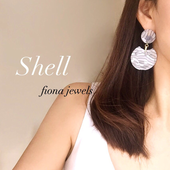 Shell Big Circleピアス/イヤリング 2枚目の画像