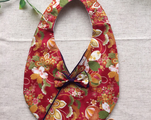 和柄のスタイ2枚set ハンドメイド 1_1d4a51e9e3fbb9e19ddc11674699