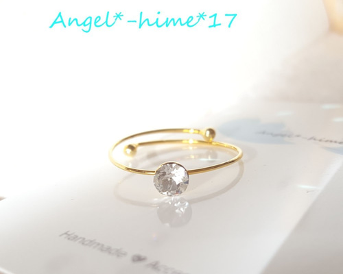 SWAROVSKI ☆ 1粒リング ☆ スワロフスキーリング 指輪・リング SWAROVSKI ☆ 1粒リング ☆ スワロフスキーリング 指輪・リング