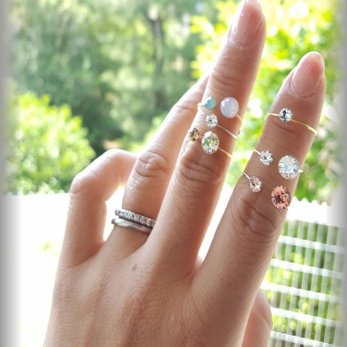 SWAROVSKI ☆ 1粒リング ☆ スワロフスキーリング 指輪・リング SWAROVSKI ☆ 1粒リング ☆ スワロフスキーリング 指輪・リング
