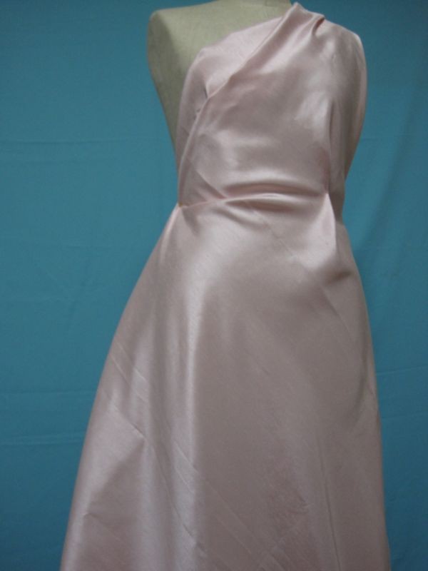 ステージロングドレス　ピンクシャンタンシルク　フルオーダーメイド商品