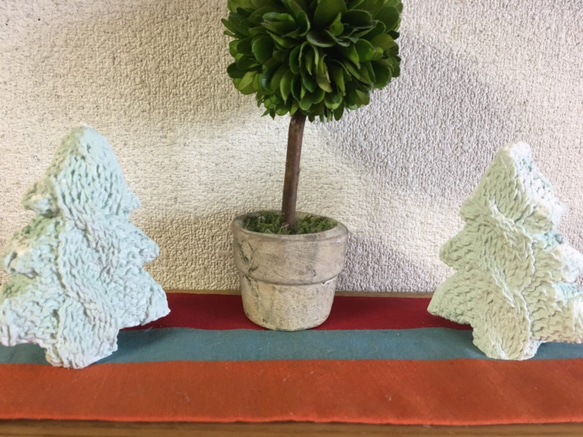 KNIT TREE★　ニットツリー　クリスマスツリー　　アロマ　ストーン　 4枚目の画像