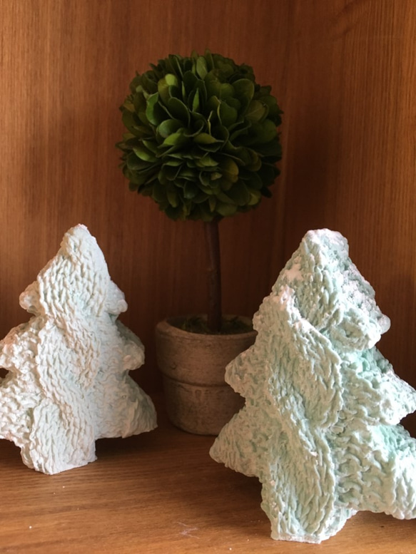 KNIT TREE★　ニットツリー　クリスマスツリー　　アロマ　ストーン　 8枚目の画像