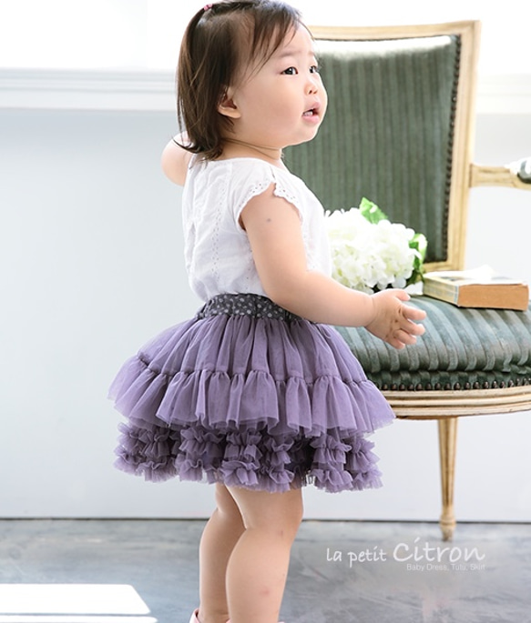 Lavender Classic Handmade Tutu 薰衣草色手工澎澎裙 第4張的照片