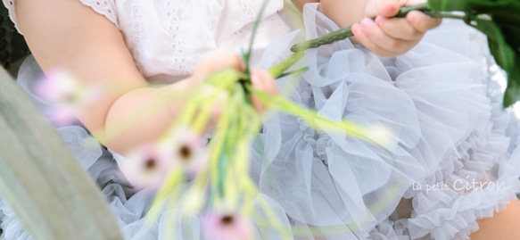 Light Grey Handmade Classic TUTU 低調高雅淺灰色手工澎澎裙 第1張的照片