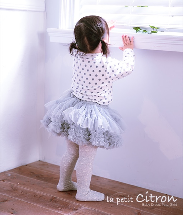 Light Grey Handmade Classic TUTU 低調高雅淺灰色手工澎澎裙 第4張的照片