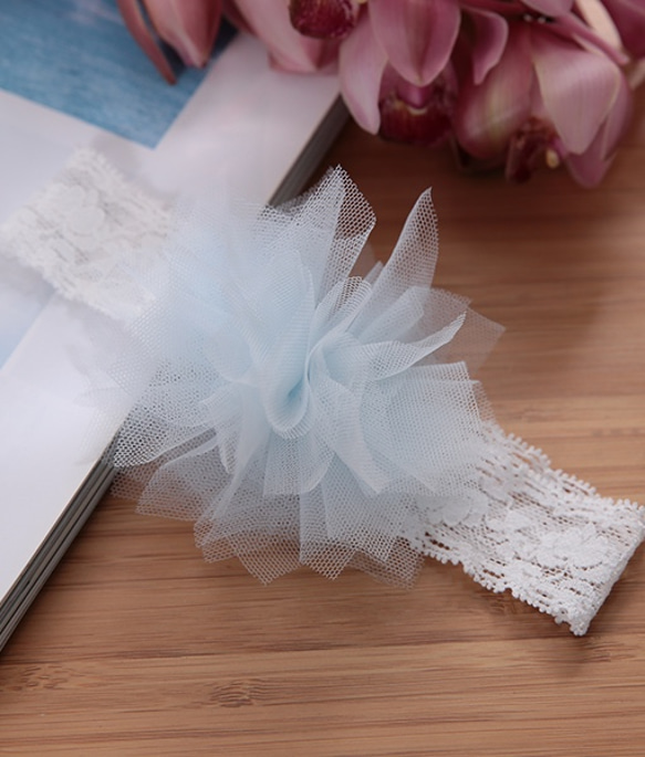 Newborn Handmade TUTU GIFT SET (Blue) 水藍色手工澎澎裙禮盒組 - 新生兒 第4張的照片