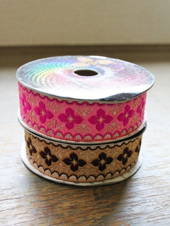インドのリボンテープ：花 生成（IRL56-2k） 7枚目の画像