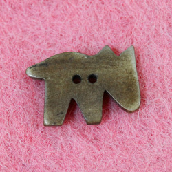 ネパールの水牛の骨ボタン：けもの(BO05) 2枚目の画像