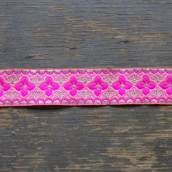 インドのリボンテープ：花 ピンク（IRL56p） 4枚目の画像
