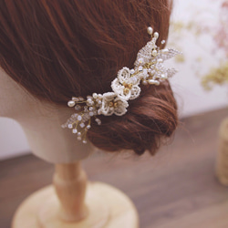 新娘頭飾 - 復古華麗串珠花型款 Boho Bridal Headpiece, Vintage Headpiece 第3張的照片