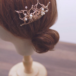 Gold Bridal Headpiece,Bride Haircomb, Boho Headpiece,新娘髮飾 第2張的照片