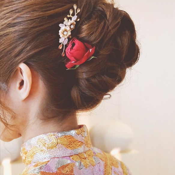 Rose Gold Bridal Headpiece, Hair Adornments, 玫瑰金新娘頭飾 第1張的照片