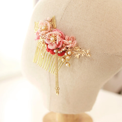 Handmade Beads Bridal Headpiece, Oriental headpiece 華麗新娘中式髮飾 第2張的照片