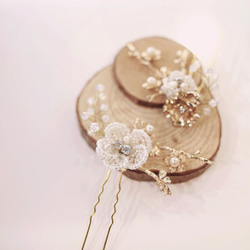 Vintage Headpiece,Bridal Headpiece,Flower Headpiece,金色新娘頭飾 第2張的照片