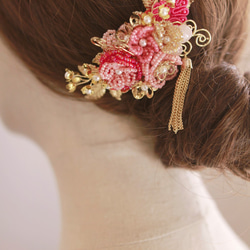 Handmade Beads Bridal Headpiece, Oriental Headpiece 華麗新娘中式頭飾 第2張的照片