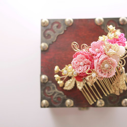 Handmade Beads Bridal Headpiece, Oriental Headpiece 華麗新娘中式頭飾 第4張的照片