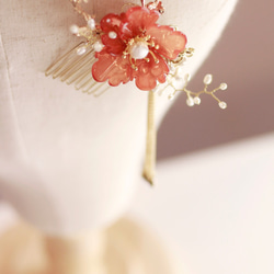 古典琉璃新娘頭飾Bridal Headpiece,Oriental Headpiece,Flower Headpiece 第1張的照片