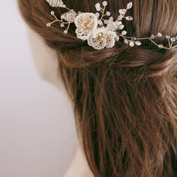 新娘頭飾 - 華麗串珠花型款 Boho Bridal Headpiece,Vintage Headpiece(一套3件) 第3張的照片