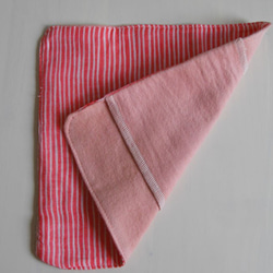 茜染の布ナプキン 　わのなぷタイプ 3枚目の画像