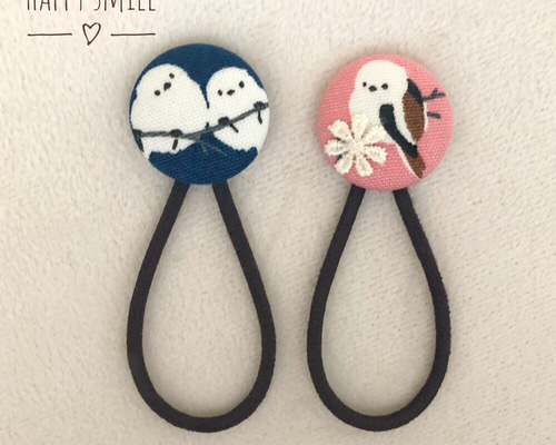 シマエナガ ヘアゴム ヘアゴム たか 通販 12793582｜Creema(クリーマ)