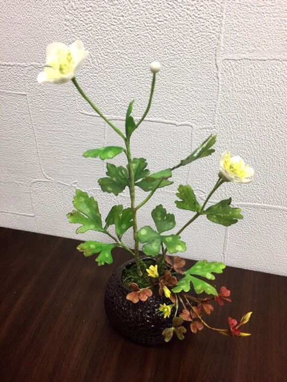 二輪草とカタバミ アートフラワー nonohanayaso 通販 2036502