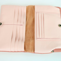 【廃盤】姫路産ソフトレザー　がま口のお財布　ピンク　長財布　本革 aw-04ga 7枚目の画像