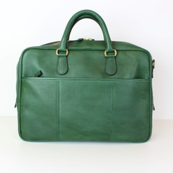 日本製　ビジネスバッグ　a4が入る　一生もの　ブリーフケース　グリーン　通勤　底鋲　ベルト付き　at-17ns 10枚目の画像
