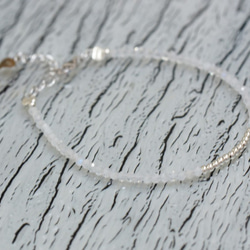 白月光石 5.5" 銀手鍊 ( White Moon Stone 5.5" Silver 925 Bracelet ) 第2張的照片