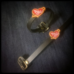 %103 - ２ＰSET☆Im Yours LOVE Leather Bracelet(ｱｲﾑﾕｱｰｽﾞﾗｳﾞﾚｻﾞｰﾌ 3枚目の画像