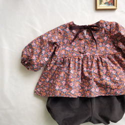 セットアップ☆ふんわり袖の秋色チュニック＋コーデュロイブルマー「ナターシャ」 1枚目の画像