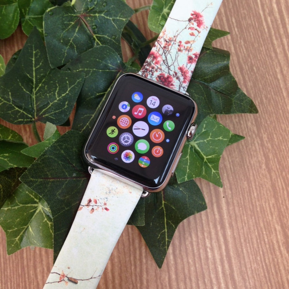 Apple Watch Strap Series 1 & Series 2 真皮手錶帶 更換式蘋果錶帶 - 日本櫻花 第1張的照片