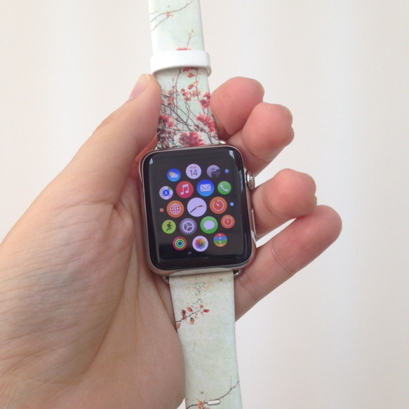 Apple Watch Strap Series 1 & Series 2 真皮手錶帶 更換式蘋果錶帶 - 日本櫻花 第3張的照片