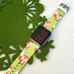 Apple Watch Strap Series 1 & Series 2 真皮手錶帶 更換式蘋果錶帶 - 可愛小狐狸 第2張的照片