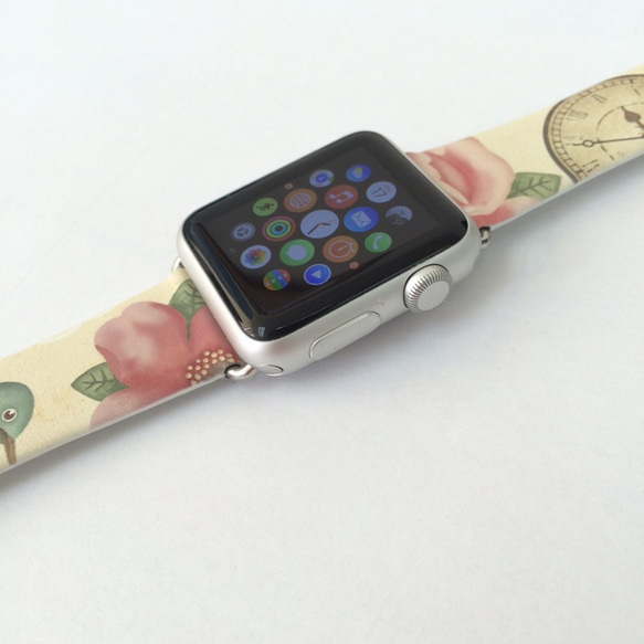 Apple Watch Strap Series 1 & Series 2 真皮手錶帶 更換式蘋果錶帶 - 鐘●鳥●花 第2張的照片