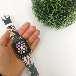 Apple Watch Strap Series 1 & Series 2 真皮手錶帶 更換式蘋果錶帶 - 檀香山樹葉 第2張的照片