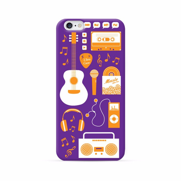 ◎iPhone 透明電話軟殼◎Samsung 透明手機軟殼◎ 紫色音樂樂器設計圖案 第1張的照片