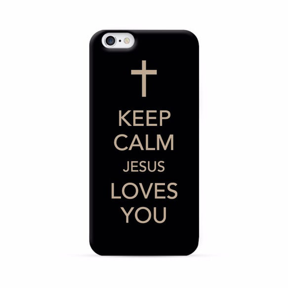 ◎iPhone 透明電話軟殼◎Samsung 透明手機軟殼◎ 黑色Keep Calm Jesus Loves You圖案 第2張的照片