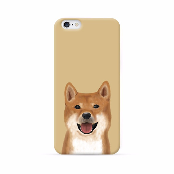 ◎iPhone 透明電話軟殼◎Samsung 透明手機軟殼◎手機配件◎ 杏仁色手繪秋田犬圖案 第2張的照片