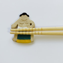 お相撲さんの箸置き　緑 4枚目の画像
