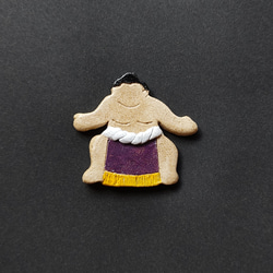 お相撲さんの箸置き　紫 1枚目の画像