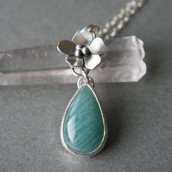 天河石純銀墜 Amazonite silver pendant 第2張的照片