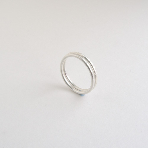 木紋 - 兩件式純銀戒指 第1張的照片