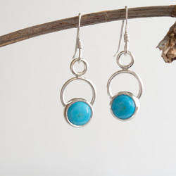 綠松石純銀耳環 Turquoise earrings 第2張的照片