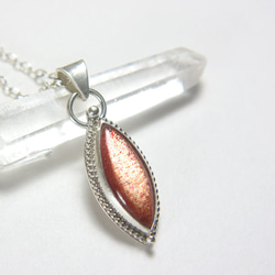 日長石 (日光石) 純銀墬子 Sunstone silver pendant 第3張的照片