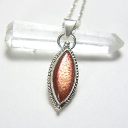 日長石 (日光石) 純銀墬子 Sunstone silver pendant 第2張的照片