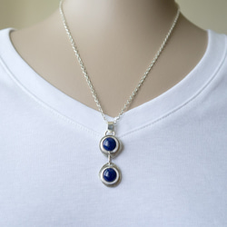 青金石純銀墬子 Lapis Lazuli pendant 第5張的照片