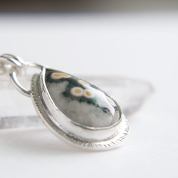 海洋碧玉純銀墬子 Ocean jasper silver pendant 第3張的照片