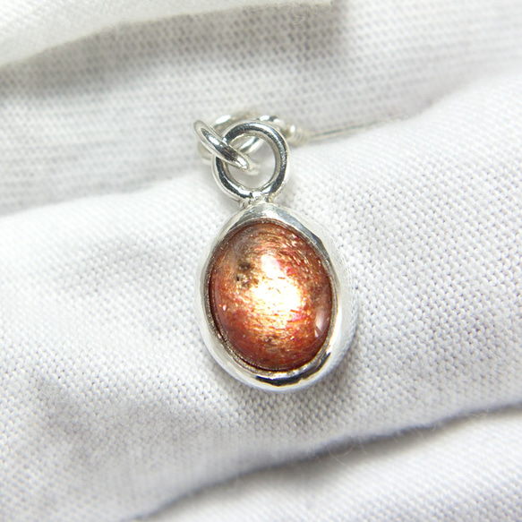 日光石純銀耳環 Sunstone silver earrings 第5張的照片