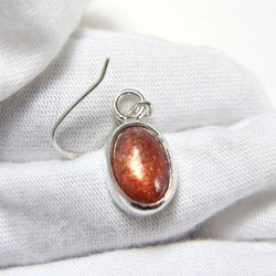 日光石純銀耳環 Sunstone silver earrings 第6張的照片